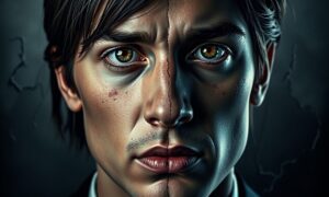 Illustration des régions cérébrales impliquées dans le mensonge, montrant l'amygdale et le cortex préfrontal en interaction